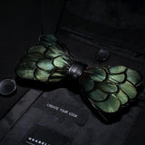 Feather Bow Ties Men's Fashion Peacock Feather