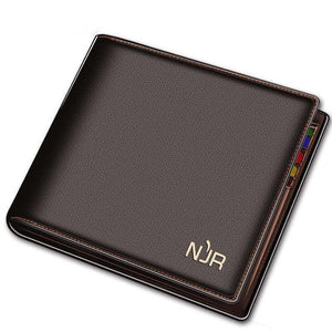 Casual men's wallet Short vertical locomotive