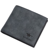Casual men's wallet Short vertical locomotive