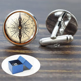 Compass Cuff Links Vintage Compass Clock