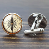 Compass Cuff Links Vintage Compass Clock