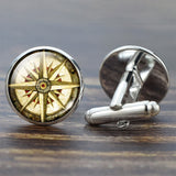 Compass Cuff Links Vintage Compass Clock