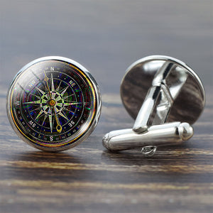 Compass Cuff Links Vintage Compass Clock