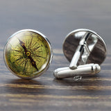 Compass Cuff Links Vintage Compass Clock
