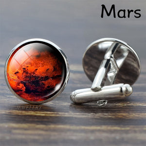 Solar System Planet for Men Cufflinks Set