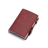 Card Holder PU Leather Card Wallet Men RFID Blocking Card Case