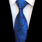 Classic Silk Men Tie Plaid Neck Ties 8cm Green Blue Ties