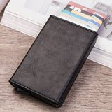 Anti Rfid id Card Holder Case Men Leather Metal Wallet