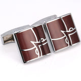 Enamel cufflinks male French Red shirt