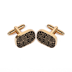 Vintage Cufflink For Men Jewelry Shirt  Gold Color
