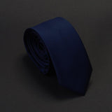 Men Solid Navy Blue Classic Ties for Bridegroom