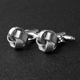 Knot Cufflinks for Men Shirt Silver Gold Color Plated
