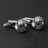 Knot Cufflinks for Men Shirt Silver Gold Color Plated