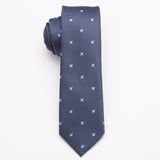 Style Neck Tie Men Skinny necktie wedding ties Polyester Black Dot