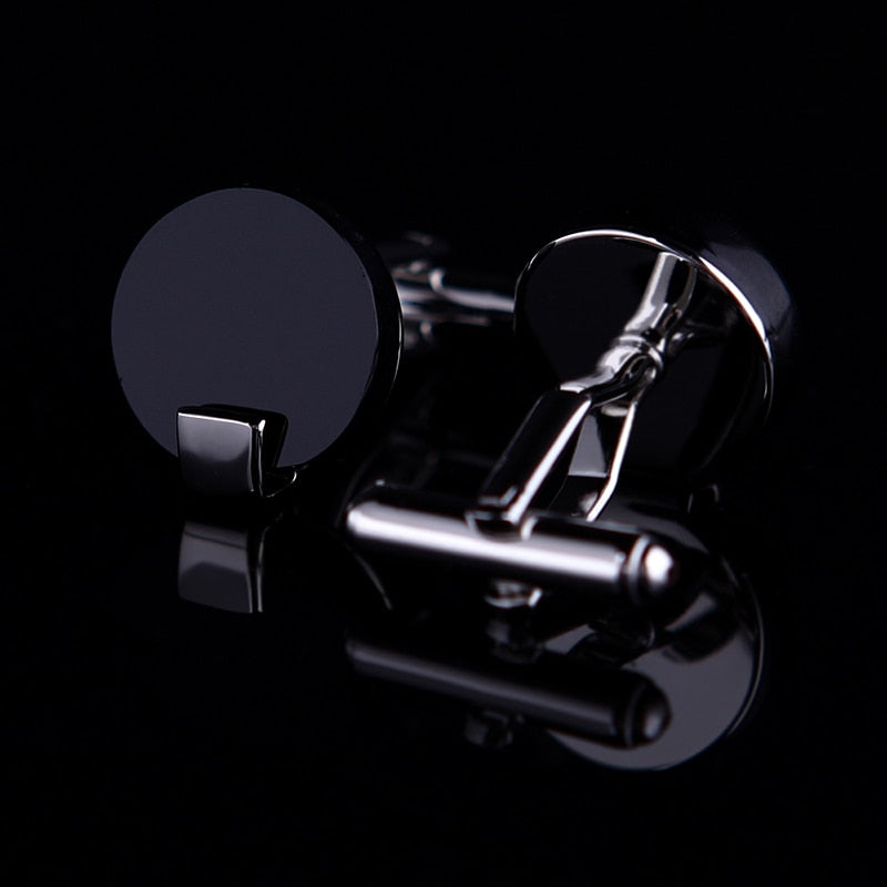 Cufflink for mens Brand Black Cuff link Wholesale Button