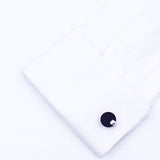 Cufflink for mens Brand Black Cuff link Wholesale Button