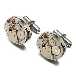 Movement Cufflinks for immovable Stainless Steel