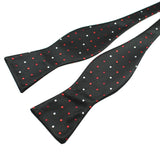 Adjustable Self Bow Tie Men's 100% Silk Jacquard Woven