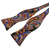 Adjustable Self Bow Tie Men's 100% Silk Jacquard Woven