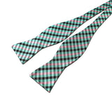 Adjustable Self Bow Tie Men's 100% Silk Jacquard Woven