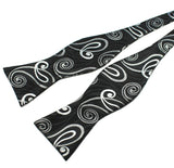 Adjustable Self Bow Tie Men's 100% Silk Jacquard Woven