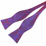 Adjustable Self Bow Tie Men's 100% Silk Jacquard Woven
