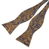 Adjustable Self Bow Tie Men's 100% Silk Jacquard Woven