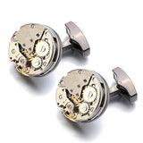 Movement Design Cufflinks Stainless Steel Steampunk Gear