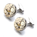 Movement Design Cufflinks Stainless Steel Steampunk Gear