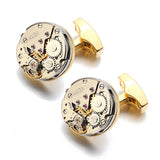 Movement Design Cufflinks Stainless Steel Steampunk Gear