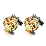 Movement Design Cufflinks Stainless Steel Steampunk Gear