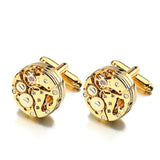 Movement Design Cufflinks Stainless Steel Steampunk Gear