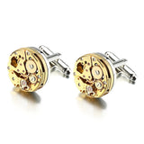 Movement Design Cufflinks Stainless Steel Steampunk Gear