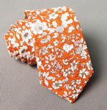 Floral Men Printed Cotton Tie Mens Ties