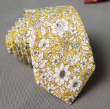 Floral Men Printed Cotton Tie Mens Ties