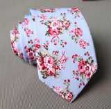 Floral Men Printed Cotton Tie Mens Ties