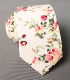 Floral Men Printed Cotton Tie Mens Ties