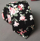 Floral Men Printed Cotton Tie Mens Ties