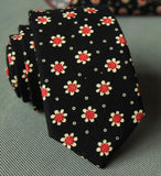 Floral Men Printed Cotton Tie Mens Ties