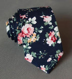 Floral Men Printed Cotton Tie Mens Ties