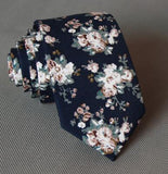 Floral Men Printed Cotton Tie Mens Ties