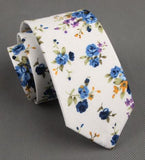 Floral Men Printed Cotton Tie Mens Ties