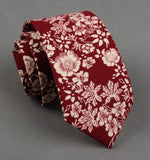 Floral Men Printed Cotton Tie Mens Ties
