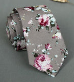 Floral Men Printed Cotton Tie Mens Ties