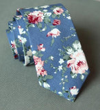 Floral Men Printed Cotton Tie Mens Ties