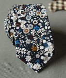 Floral Men Printed Cotton Tie Mens Ties
