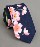 Floral Men Printed Cotton Tie Mens Ties