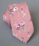 Floral Men Printed Cotton Tie Mens Ties