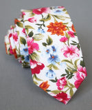 Floral Men Printed Cotton Tie Mens Ties