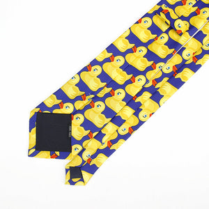 Mother Ducky Tie Yellow Rubber Duck Necktie Ties